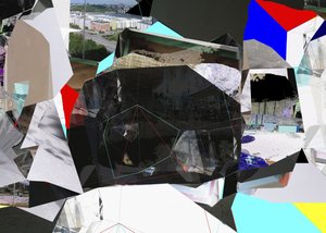 Geometrinen kaupunkikollaasi tekijältä Stefan Fransson
