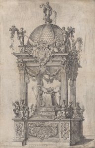 Espanjalaisen Philip IV:n katafalkki, n. 1665 tekijältä Stefano Camogli