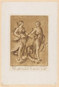 Diana ja Callisto Plafondschilderingen van de Loggia di Galatea in de Villa Farnesina te Rome (sarjan nimi)