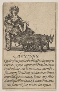 Amerikka, Game of Geography -pelistä Game of Geography, 1644. tekijältä Stefano della Bella