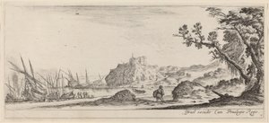 Veneitä meren rannalla vuonna 1647 tai ennen sitä. tekijältä Stefano della Bella