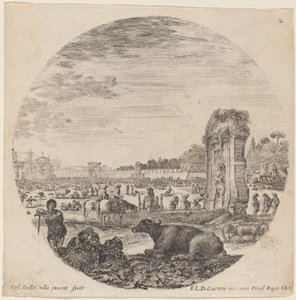 Campo Vaccino, 1646. tekijältä Stefano della Bella