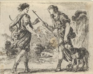 Cephalus ja Procris, Game of Mythology Jeu de la Mythologie, 1644. tekijältä Stefano della Bella
