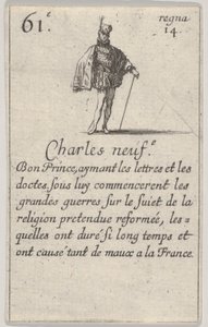 Charles neuf.-e Bon Prince..., Game of the Kings of France Jeu des Rois de France, 1644. tekijältä Stefano della Bella