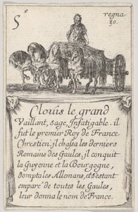 Clovis le grand Vaillant, sage..., Game of the Kings of France Jeu des Rois de F..., 1644. tekijältä Stefano della Bella