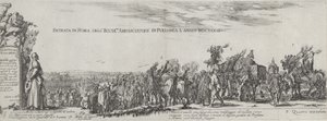 Puolan suurlähettilään saapuminen Roomaan, 1633. tekijältä Stefano della Bella