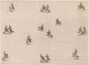 Fighting Cavaliers, 1652. tekijältä Stefano della Bella