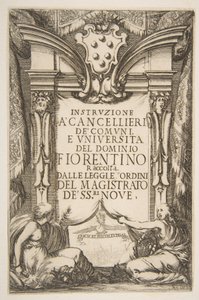 Etukappale Instruzione a Cancellierille, 1635. tekijältä Stefano della Bella