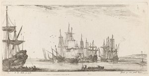 Laivaryhmä, 1644. tekijältä Stefano della Bella