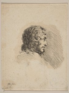 Nuoren miehen pää profiilissa, eri muotokuvista Recueil de Diverses Pieces S..., ca. 1647.