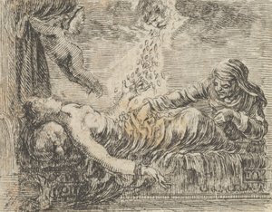 Jupiter ja Danaë, Game of Mythology Jeu de la Mythologie, 1644. tekijältä Stefano della Bella