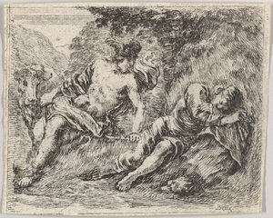 Mercury ja Argos, Game of Mythology Jeu de la Mythologie, 1644. tekijältä Stefano della Bella