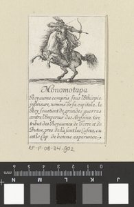 Monomotapa-pelikortti, n. 1620-64 (etsaus) tekijältä Stefano della Bella
