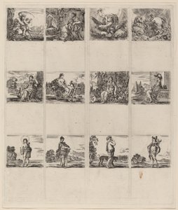 Mytologiset pelikortit, 1644. tekijältä Stefano della Bella