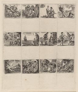 Mytologiset pelikortit, 1644. tekijältä Stefano della Bella