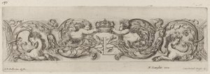 Koristefriisi kirjaimella L Louis XIV, luultavasti 1648. tekijältä Stefano della Bella