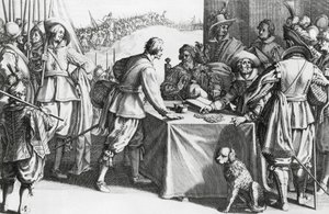 Maksavat palkkasoturit, kaiverrus Stefano della Bella (1610-1664) tekijältä Stefano della Bella