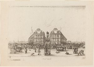 Place Dauphine, 1642. tekijältä Stefano della Bella