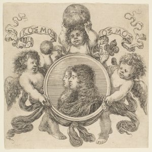 Cosimo de Medicin ja hänen vaimonsa Marguerite Louise dOrleansin muotokuva, 1661. tekijältä Stefano della Bella