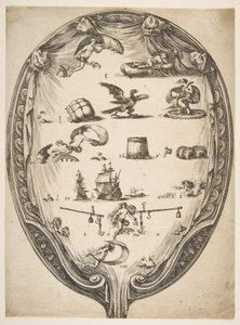 Näyttö ja Rebus of Fortune, n. 1639. tekijältä Stefano della Bella