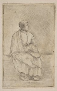 Istuva kirkollinen, n. 1662. tekijältä Stefano della Bella