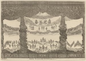 Tutto Cielon kuudes kohtaus, 1637. tekijältä Stefano della Bella