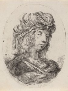 Sultaness nauhaturbaanissa, käännetty oikealle, 16491650. tekijältä Stefano della Bella