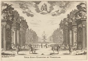Kolmas kohtaus Giardins of Venus tekijältä Stefano della Bella
