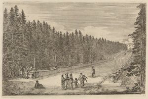 Avenue of Fountains, luultavasti 1653. tekijältä Stefano della Bella