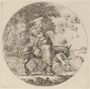 Lento Egyptiin, luultavasti 1662. tekijältä Stefano della Bella