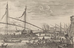 Livornon linnoitukset, luultavasti n. 16541655. tekijältä Stefano della Bella