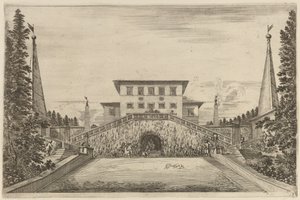 Suuri portaikko, luultavasti 1653. tekijältä Stefano della Bella