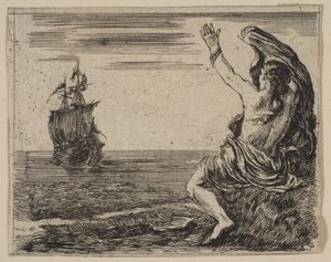 Theseus ja Ariadne, Game of Mythology Jeu de la Mythologie, 1644. tekijältä Stefano della Bella