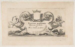 Otsikko: Paisages maritimes, ca. 1644. tekijältä Stefano della Bella