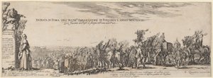 Hänen ylhäisyytensä Puolan lähettilään pääsyn otsikkosivu Roomaan, 1633. tekijältä Stefano della Bella