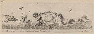 Friisi- ja Fogliani-koristeiden nimilehti, luultavasti 1648. tekijältä Stefano della Bella