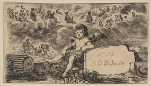 Nimisivu: Cupid, Game of Mythology Jeu de la Mythologie, 1644. tekijältä Stefano della Bella