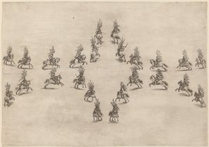 Kaksikymmentäneljä Cavalieria soikeassa, 1652. tekijältä Stefano della Bella