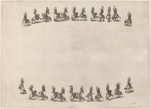 Twenty Four Cavorting Cavaliers, 1652. tekijältä Stefano della Bella