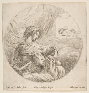Virgin Nursing the Christ Child, n. 1641. tekijältä Stefano della Bella