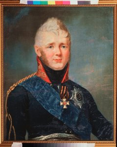 Muotokuva keisari Aleksanteri I:stä, Venäjän tsaarista (1777-1825). Maalaus Stepan Semjonovich Shchukin (Schchukin) (1762-1828), öljy kankaalle, vuoden 1805 jälkeen. 1800-luvun venäläistä taidetta. Valtion V. Tropinin museo, Moskova.