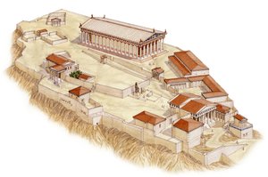 Akropolis, Ateena, n.421 eKr.-380 eKr.(tussi ja vesiväri)