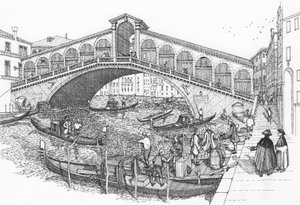 Rialton silta, Venetsia 1700-luvulla tekijältä Stephen Conlin