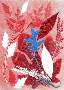 Jol III, 2017 (monoprintti paperille) tekijältä Stephen Dow