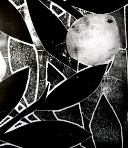 Kuupuu, 2016 (monoprint-kollaasi) tekijältä Stephen Dow