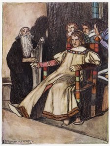 Kuvitus Siegfried the Dragon-Slayerille (väri litho) tekijältä Stephen Reid
