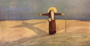 Saint Anthony in the Desert (väri litho)