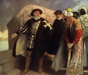 Valkoisen ristin ritarit Saint Angelon linnakkeessa (värilitho)