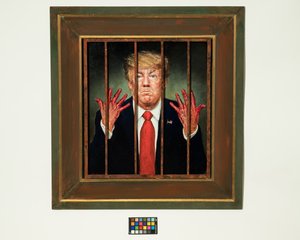 Trump Convicted, 2020 (öljy paneelille)