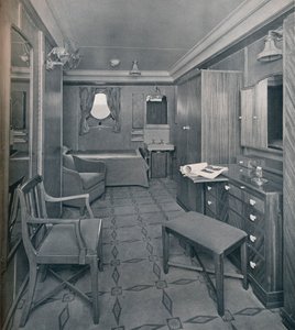 Asunnot ensimmäisen luokan alueella S.S. Empress of Britain -laivalla, 1931 tekijältä Stewart Bale Limited